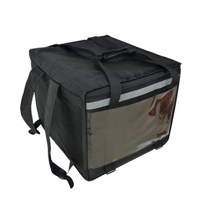 Food Delivery Bag Cooler Soft Black Green Waterproof Custom Chain Print Duty Silk Screen Shoulder Backpack  Oem